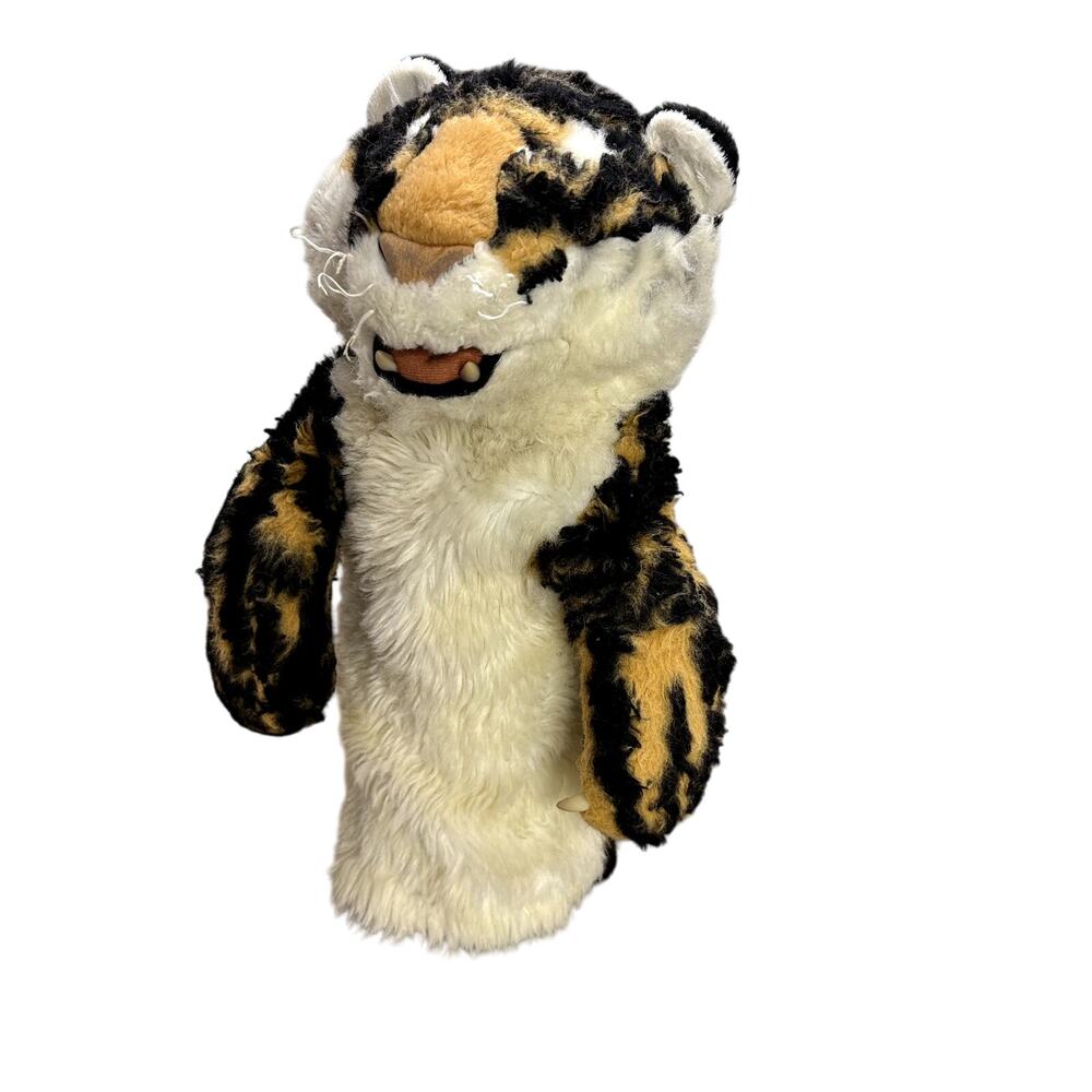 Folkmanis Tiger Stage Hand Puppet 13" Plush Stuffed Animal Toy Theater RARE
